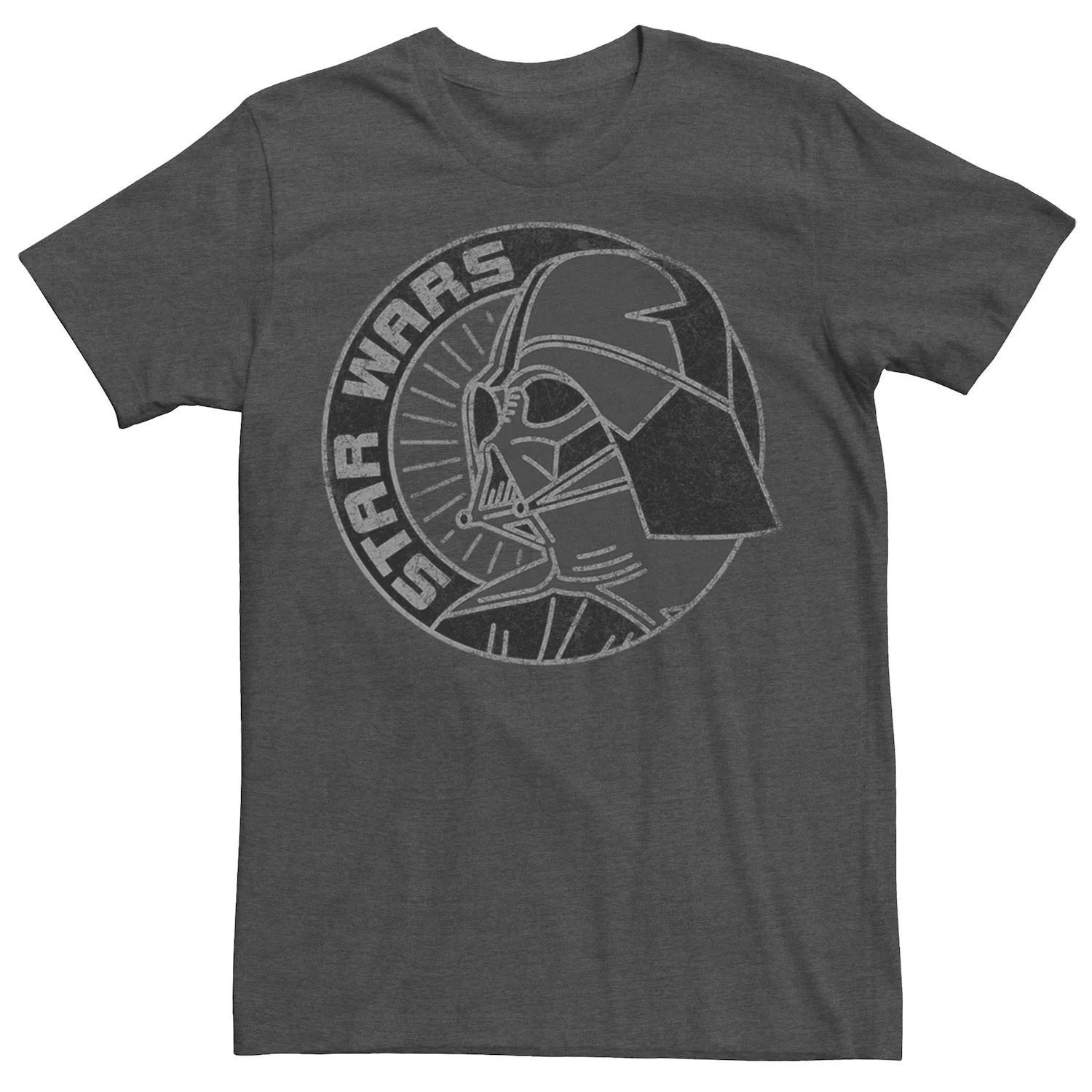 Мужская футболка с портретом в форме круга Дарта Вейдера Star Wars