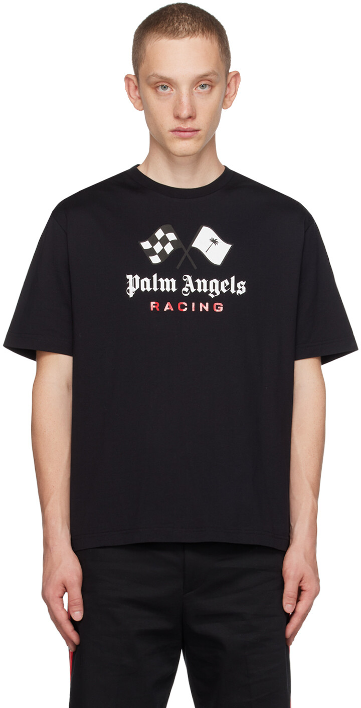 

Черная гоночная футболка Palm Angels MoneyGram Haas F1 Edition, Черный
