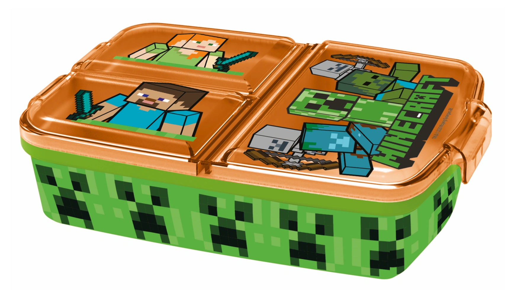 Pos Handel Майнкрафт Сэндвич-коробка, разделенная на три части sistema sandwich box 450ml green