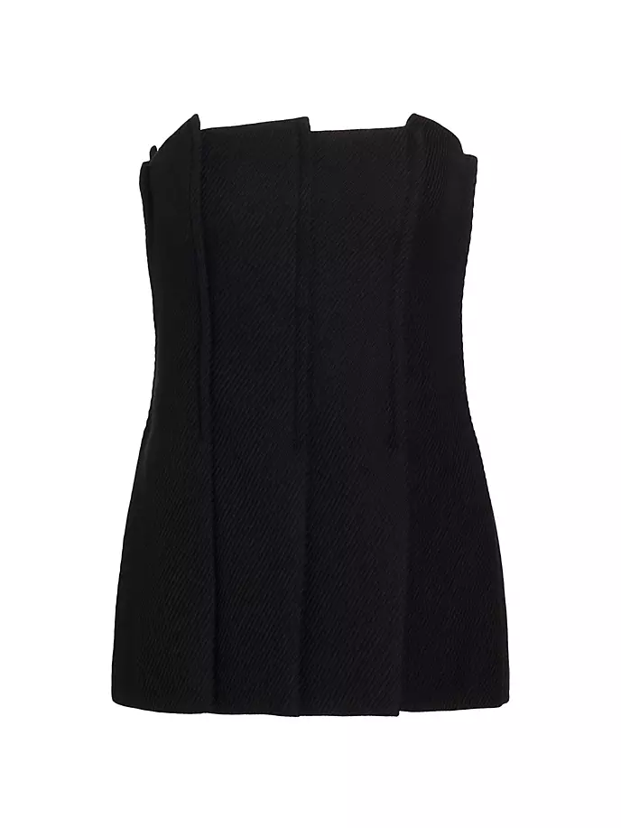 

Топ-бюстье из смесовой шерсти со вставками Proenza Schouler, черный
