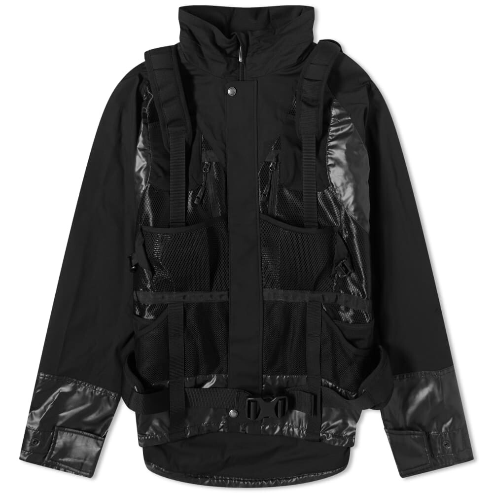 

Junya Watanabe MAN Куртка INNERRAUM Ripstop из нейлоновой парусины, черный
