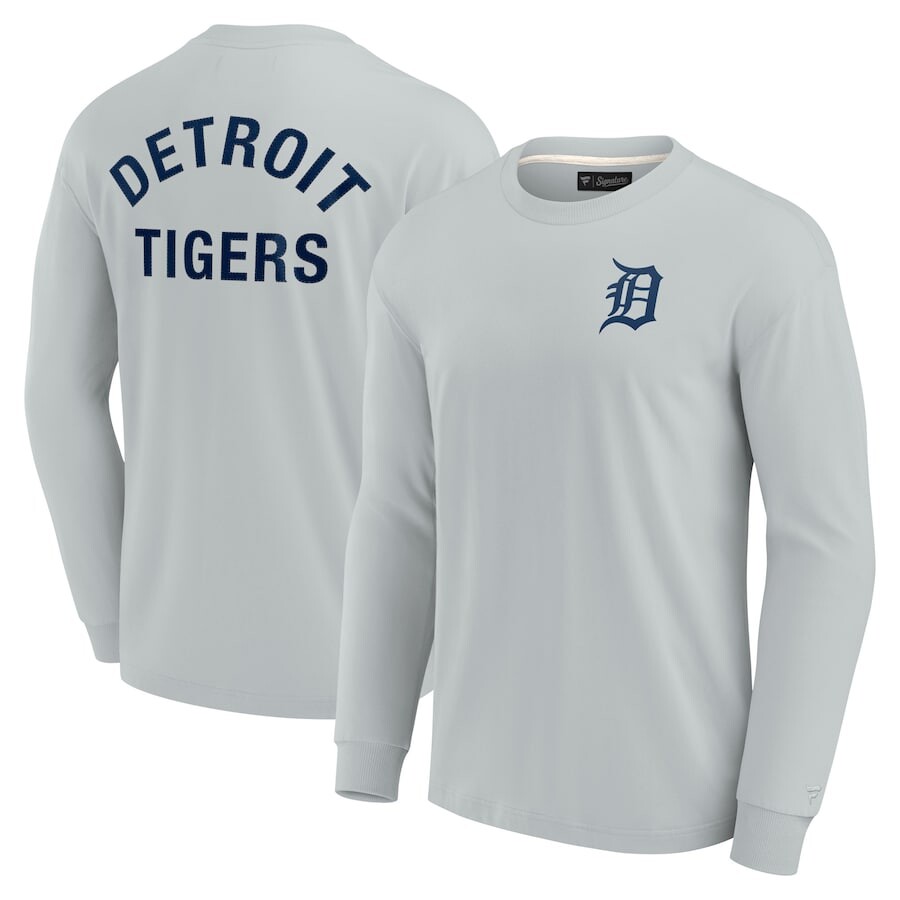 

Футболка с длинным рукавом Fanatics Signature Detroit Tigers, серый