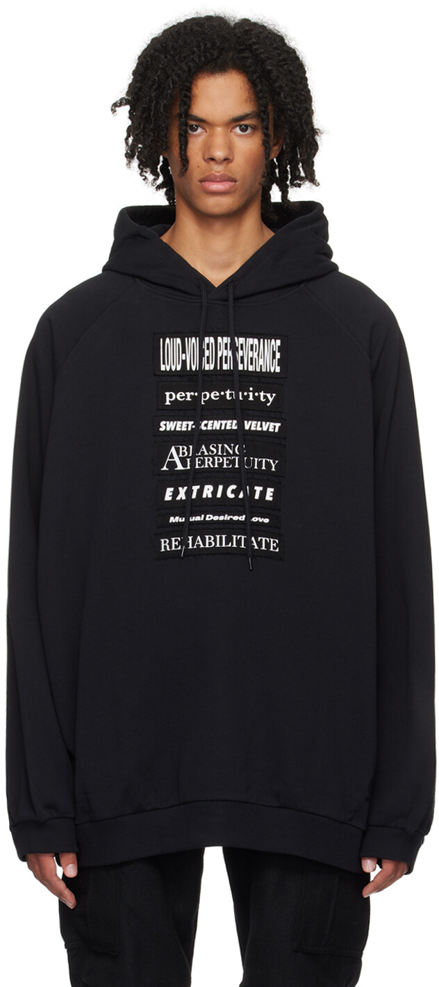 

Черный худи Fred Perry Edition Raf Simons