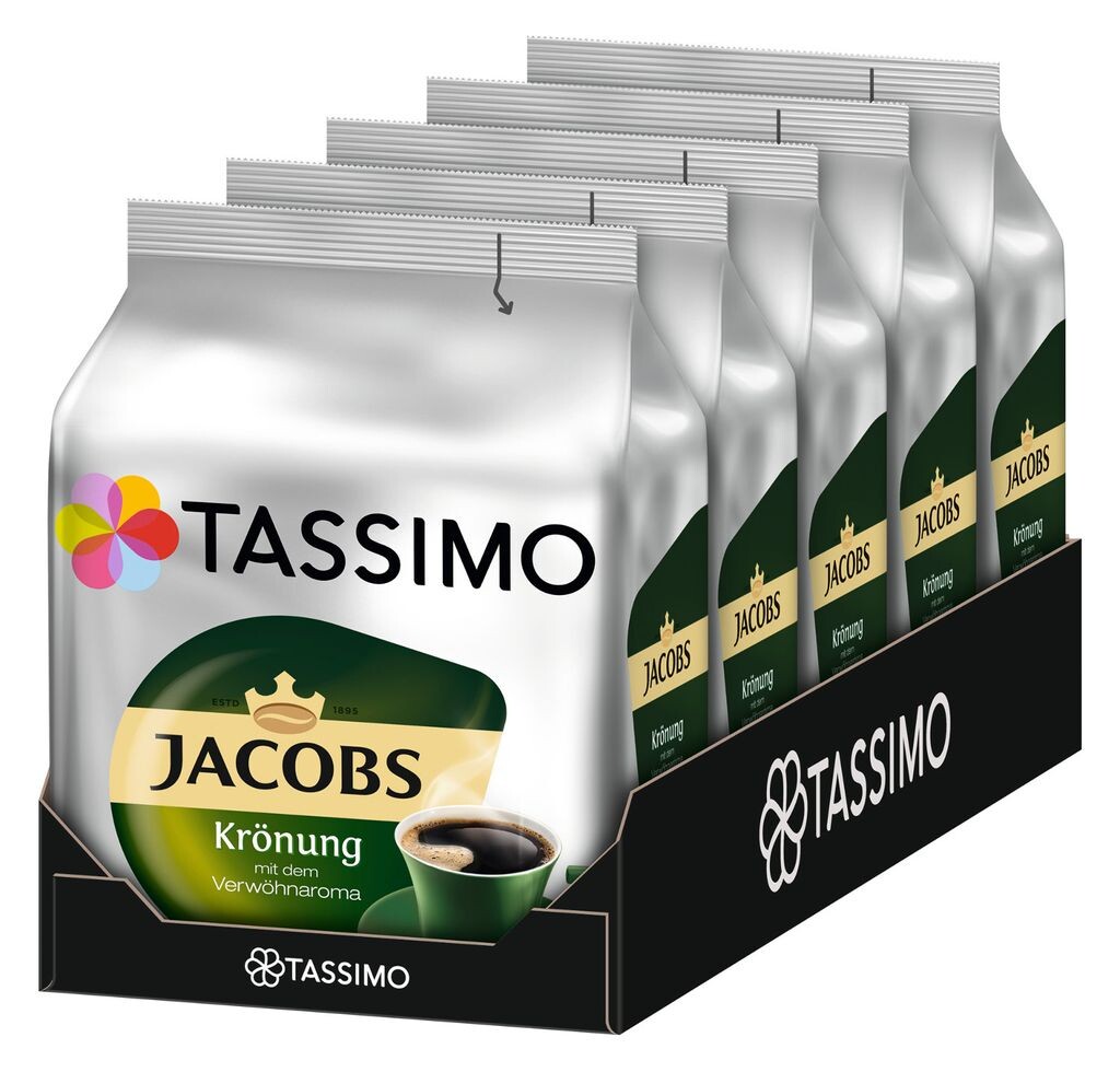 

Коронационный набор Tassimo Jacobs из 5 кофейных дисков T (5 x 16 напитков)