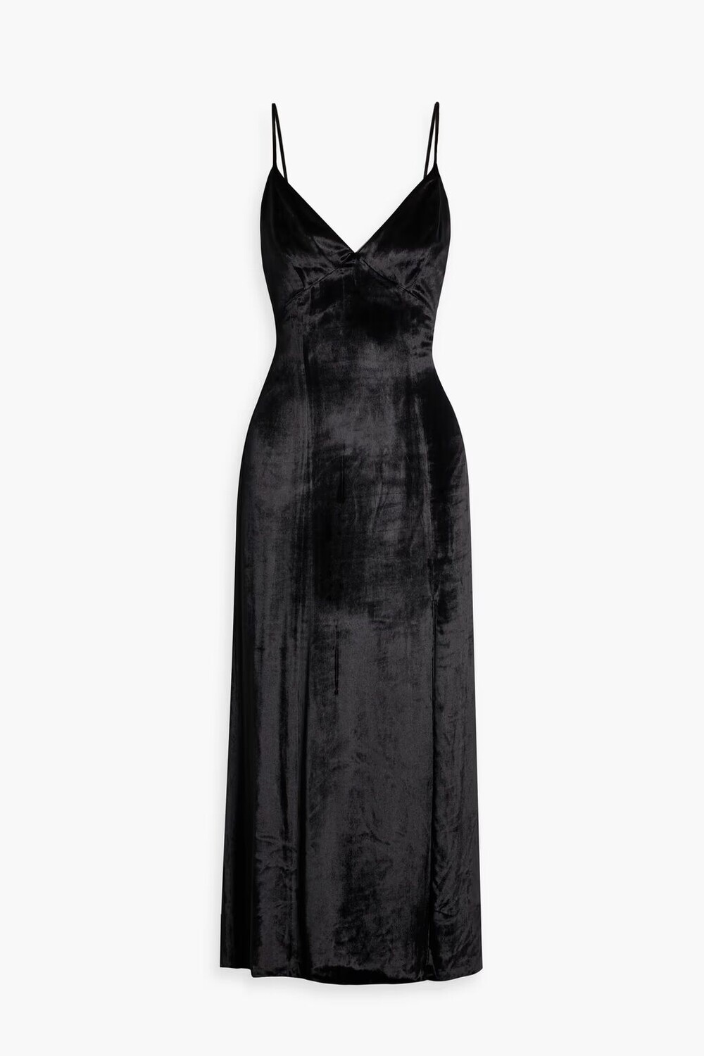 

Платье миди Julietta из мятого бархата Alice + Olivia, черный