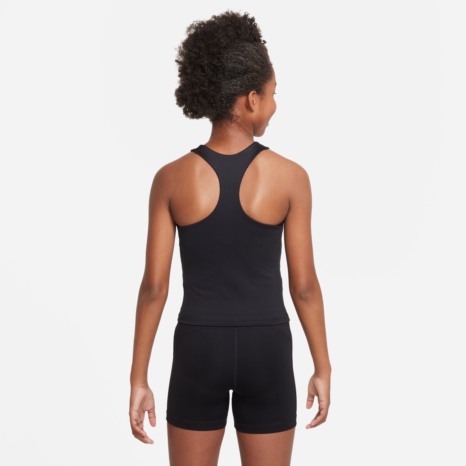

Спортивный бюстгальтер-майка Nike Dri-FIT Swoosh для девочек 7–16 лет Nike, белый/черный