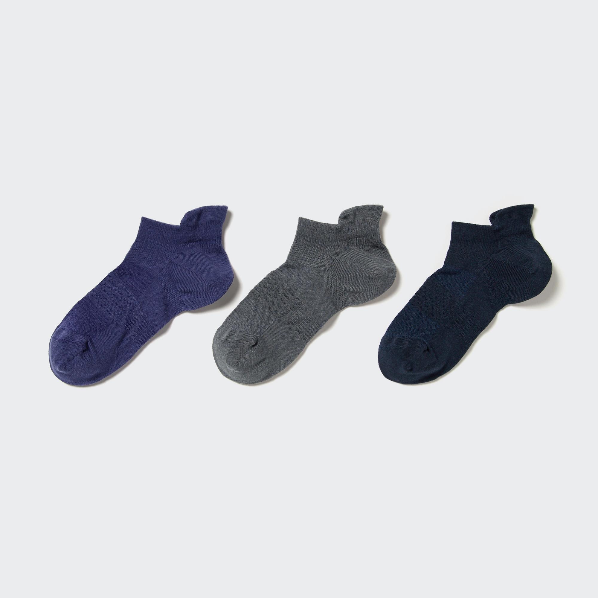 Короткие носки (3 пары/спортивные) UNIQLO, фиолетовый короткие носки 3 пары спортивные uniqlo черный