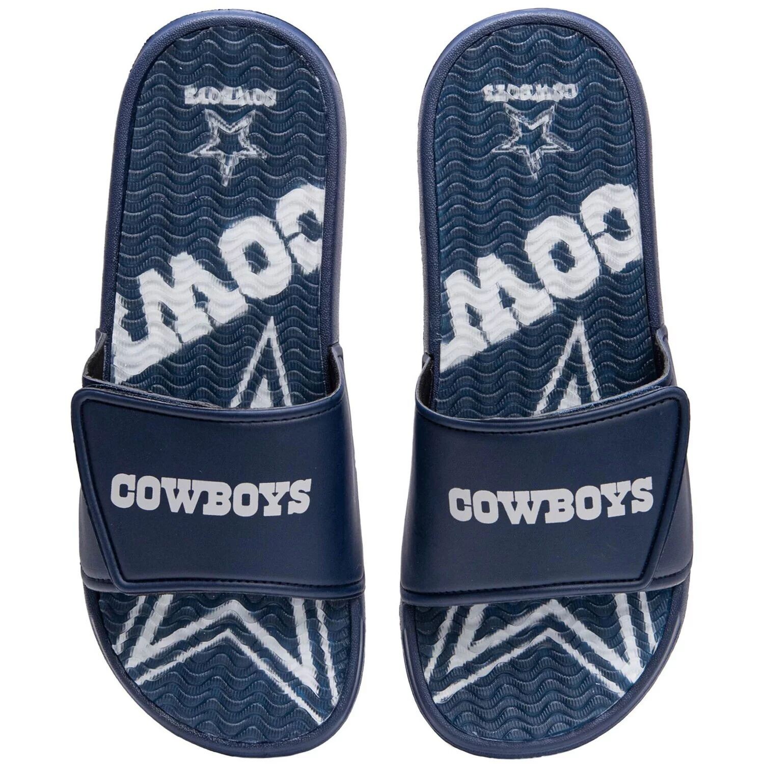 

Молодежные сандалии с гелевыми шлепанцами FOCO Dallas Cowboys Unbranded