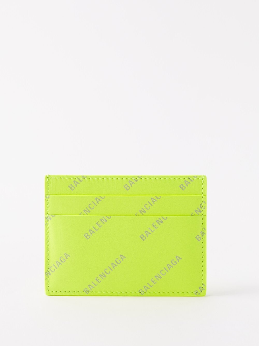 

Кожаный картхолдер cash с логотипом Balenciaga, желтый