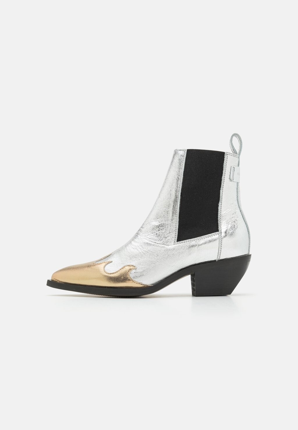 

Техасские/байкерские ботинки Dellaware Boot AllSaints, цвет silver/gold
