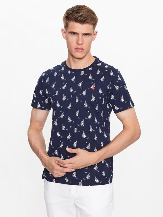 

Футболка узкого кроя по индивидуальному заказу Polo Ralph Lauren, синий
