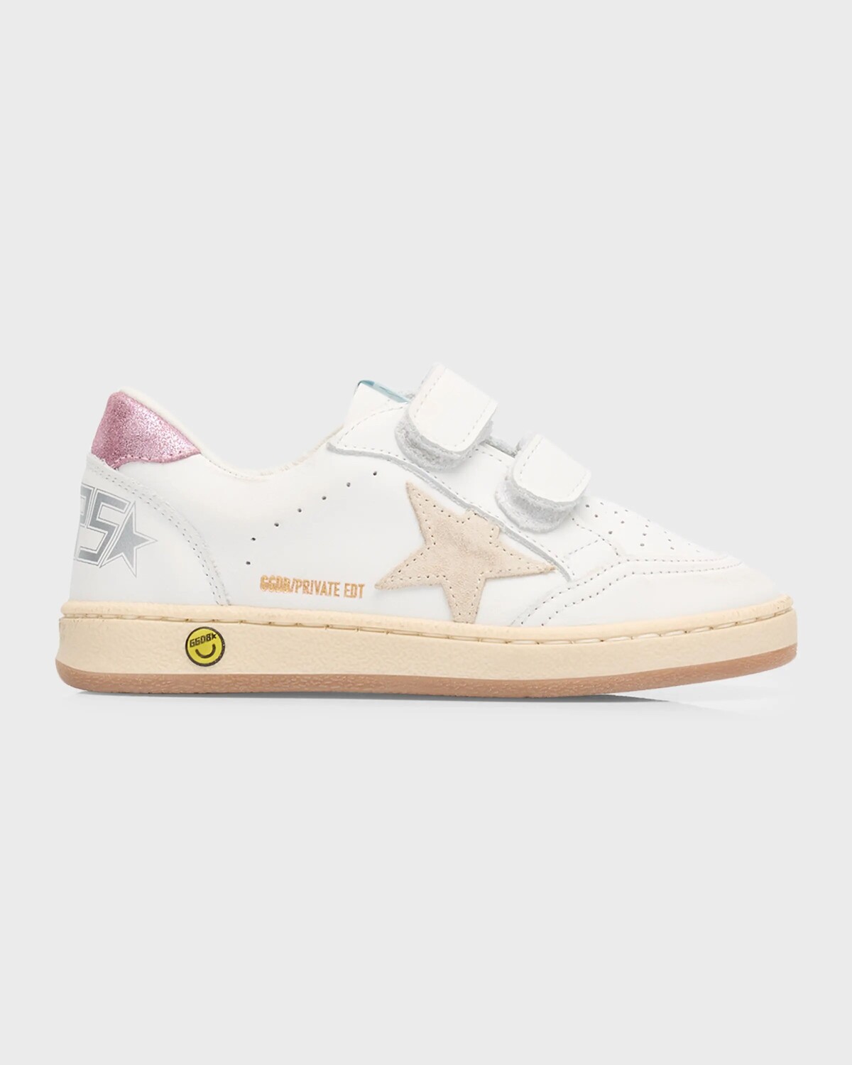 

Кожаные кроссовки с двумя ручками Ballstar для девочек Golden Goose, цвет White Pink