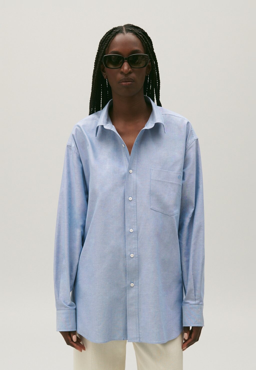 

Рубашка Cacilia Claudie Pierlot, цвет bleu ciel