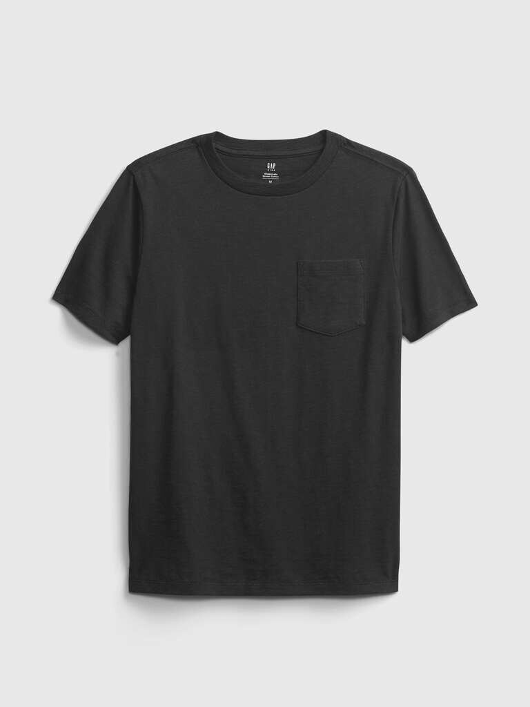 Хлопковая футболка с карманом Gap, цвет graphite grey