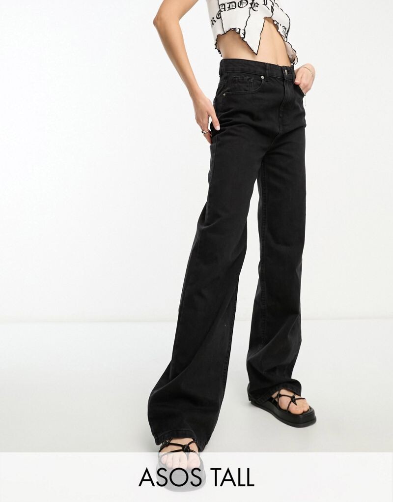 

Черные выстиранные джинсы ASOS DESIGN Tall