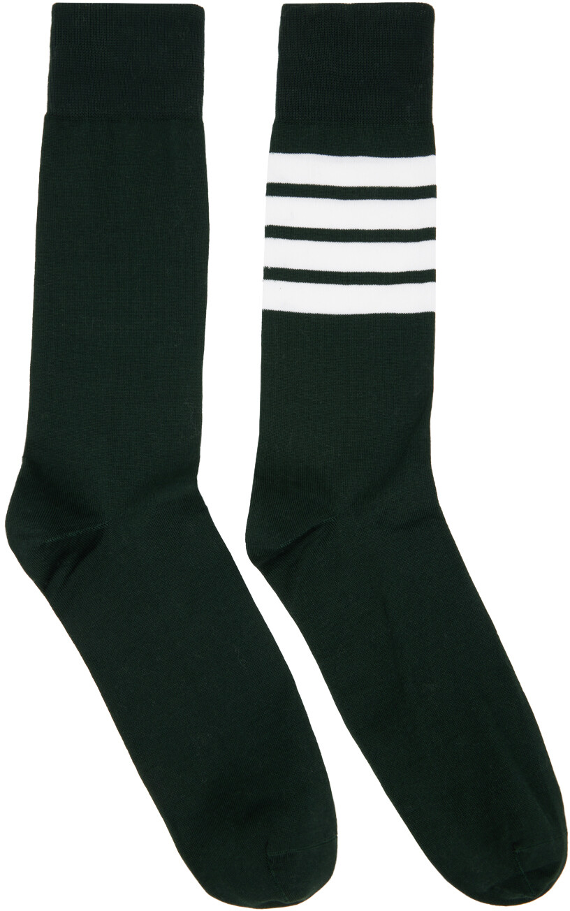 

Зеленые носки с 4 полосками Thom Browne