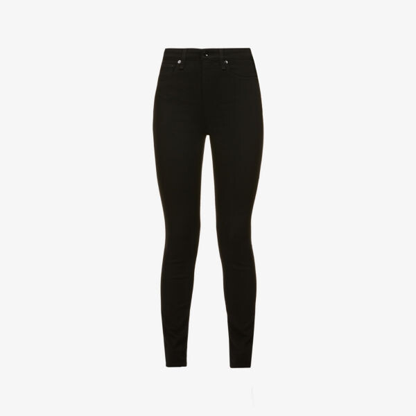 

Джинсы скинни из эластичного денима с высокой посадкой Rag & Bone, черный