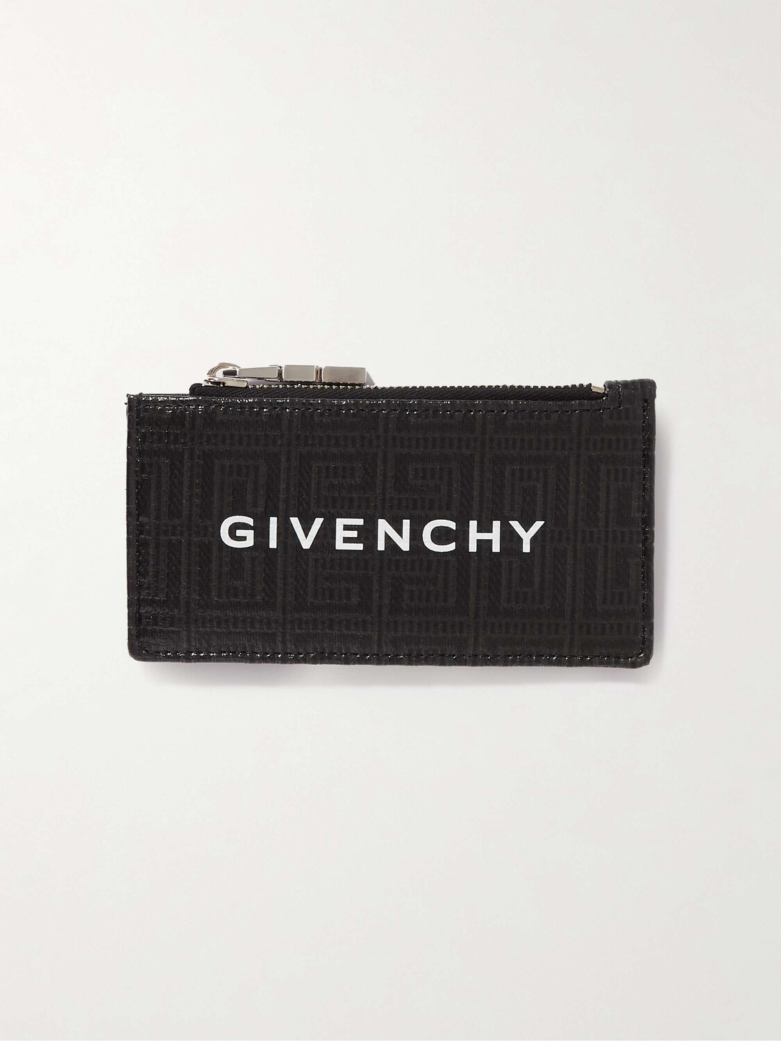 

Картхолдер на молнии из ткани с покрытием и кожи с принтом логотипа GIVENCHY, черный