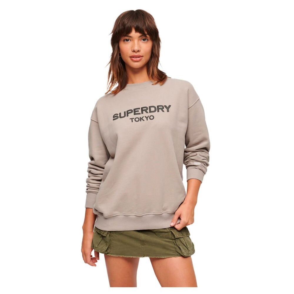 

Свитер Superdry Sport Luxe Loose Crew Neck, бежевый