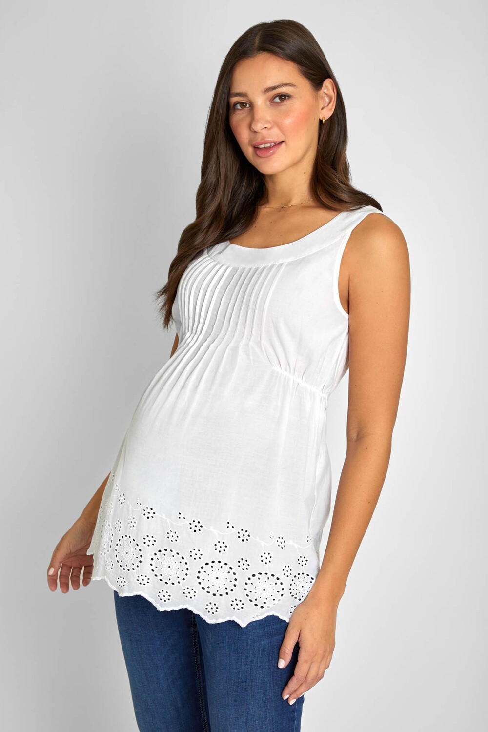 

JoJo Maman Bébé Красивая майка для беременных Jojo Maman Bébé, белый
