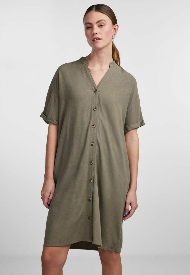 

Классическая рубашка Pieces PCVINSTY, цвет deep lichen green