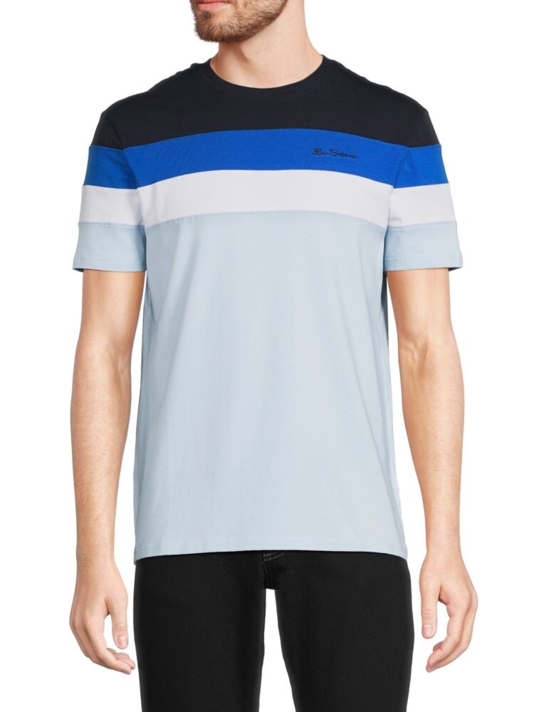 

Полосатая футболка с круглым вырезом Ben Sherman, цвет Cerulean