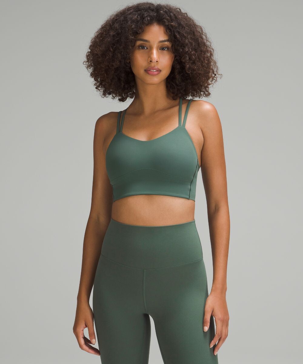 

Удлиненный бюстгальтер Like a Cloud Lululemon, зеленый