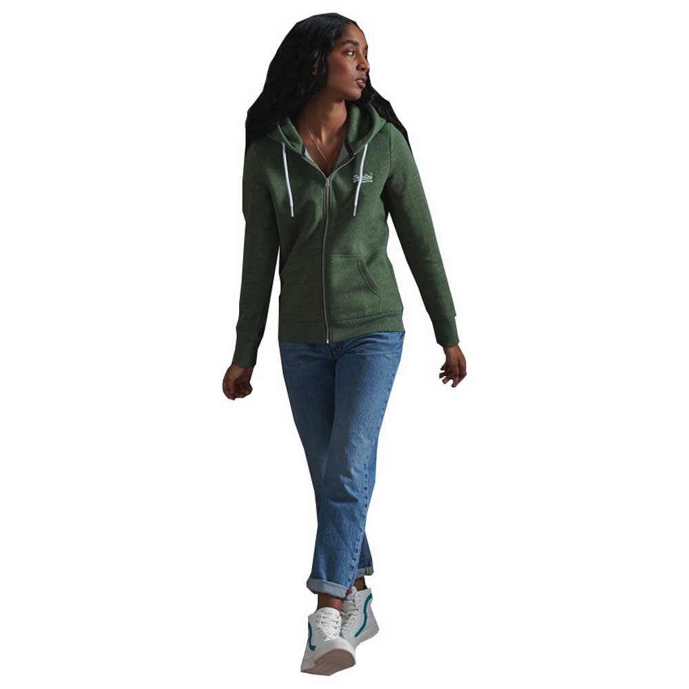 

Толстовка Superdry Orange Label Full Zip, зеленый