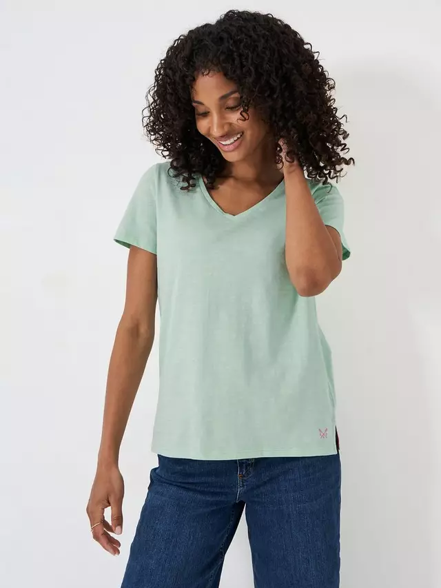 

Футболка Crew Clothing Perfect V-Neck Slub, цвет light/green
