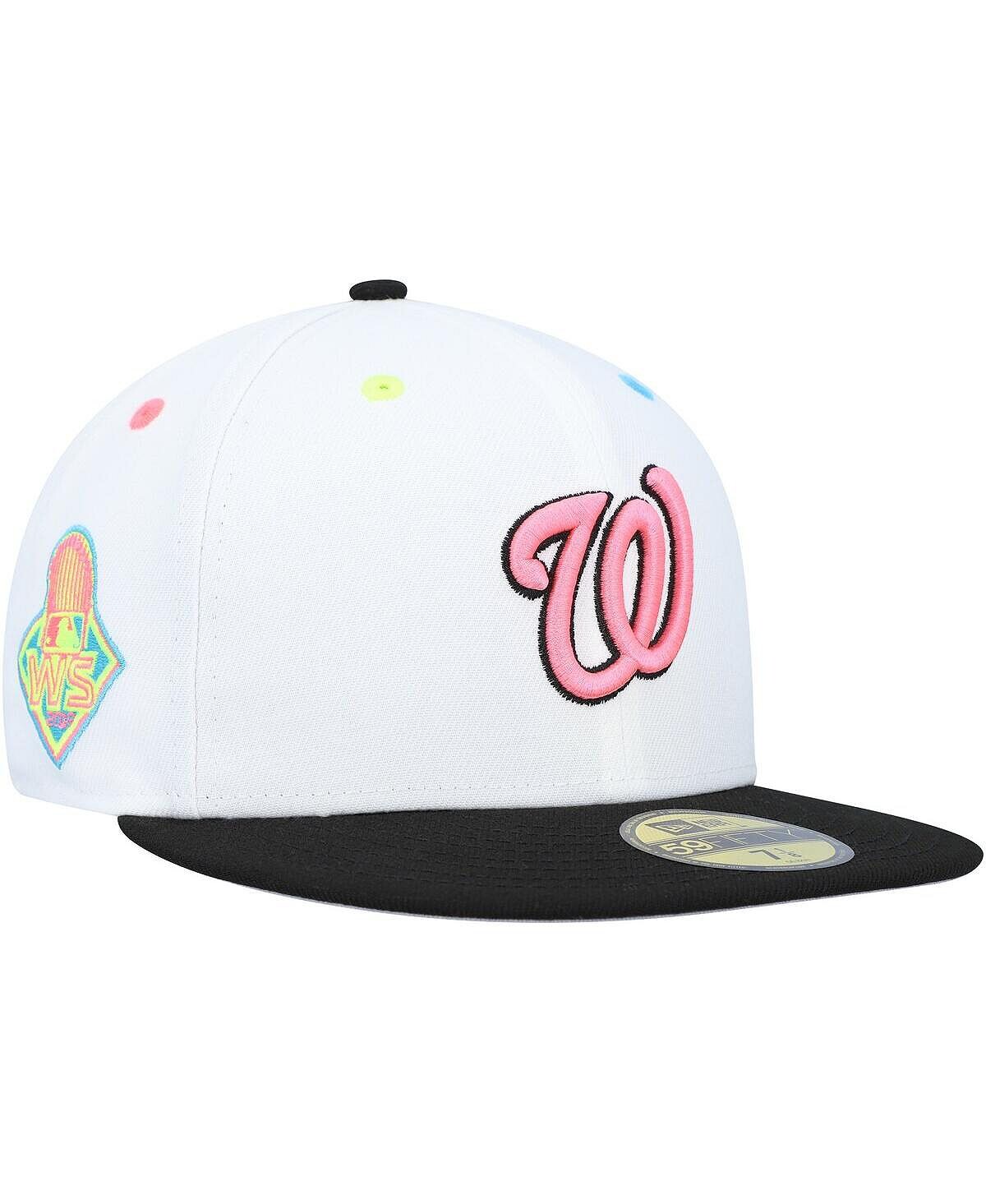 

Мужская белая облегающая шляпа Washington Nationals 2019 World Series Neon Eye 59FIFTY New Era