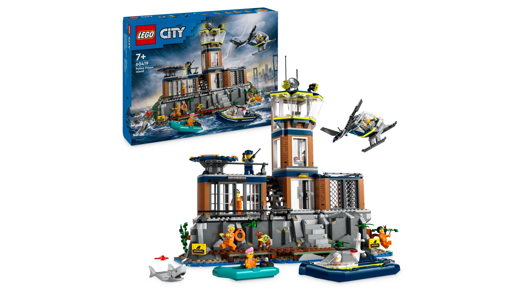 lego city погоня на полицейской машине и игрушечный автомобиль с мускулистыми машинами Lego City Игрушка полицейского участка острова-тюрьмы