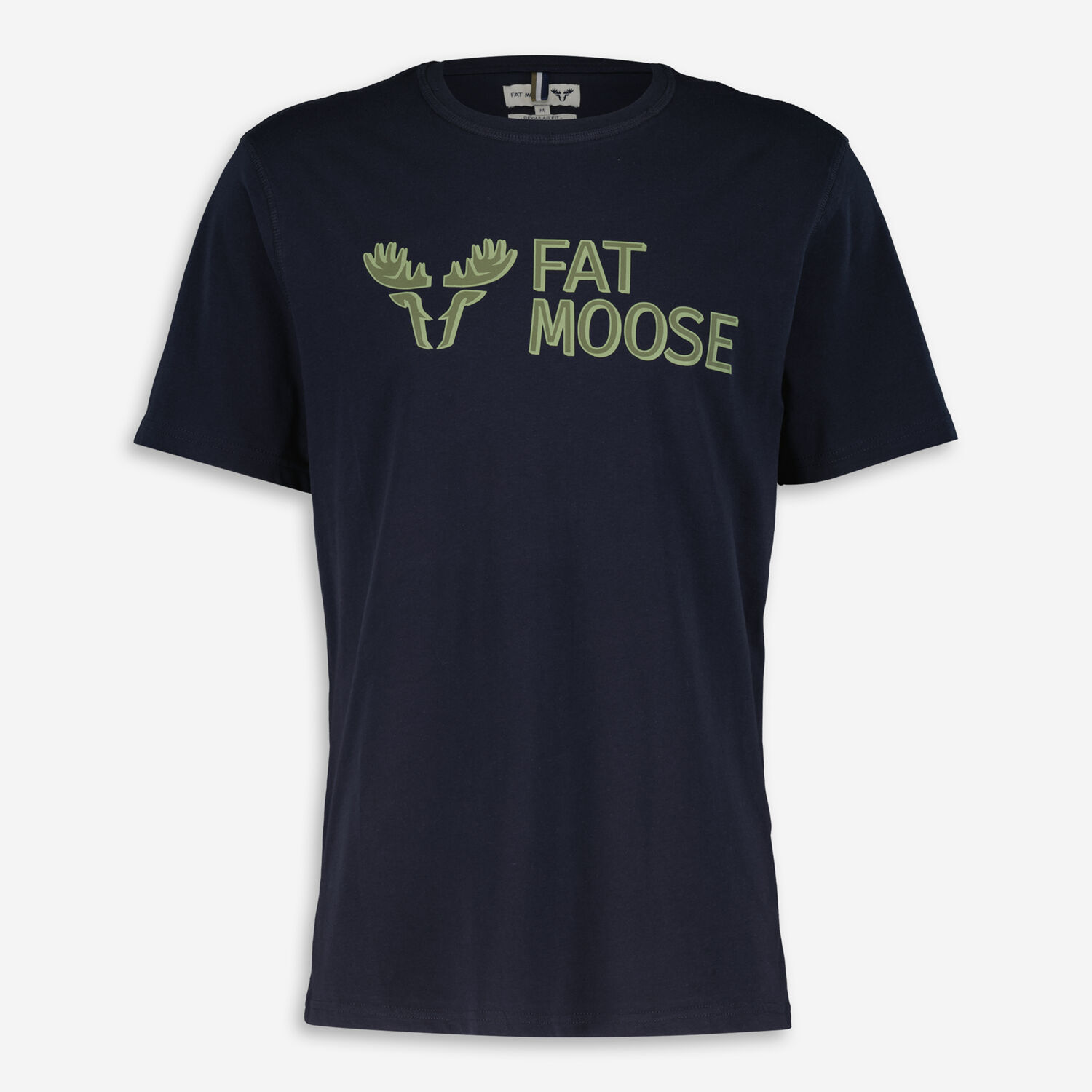 Темно-синяя футболка с логотипом Fat Moose