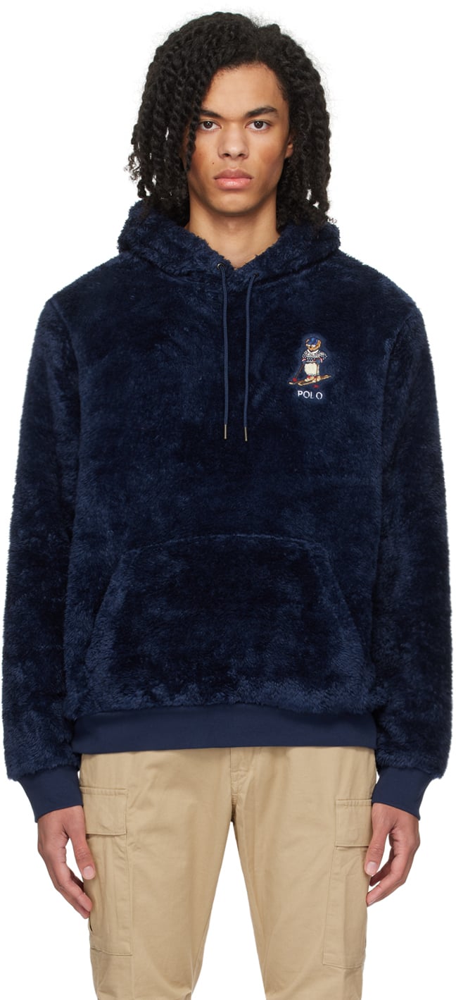 

Темно-синяя худи Polo Bear Polo Ralph Lauren, цвет Newport navy