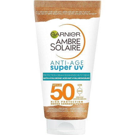 

Ambre Solaire Антивозрастной защитный крем для лица Spf50 Super Uv 50 мл, Garnier