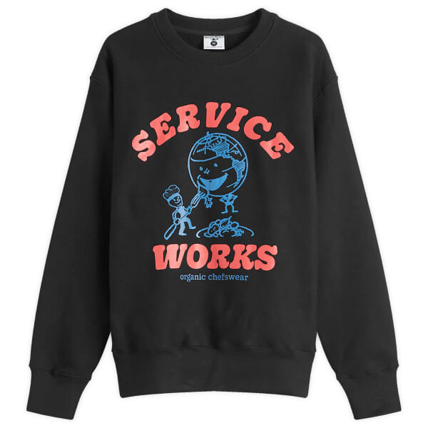 

Свитшот из органической поварской одежды Service Works, черный
