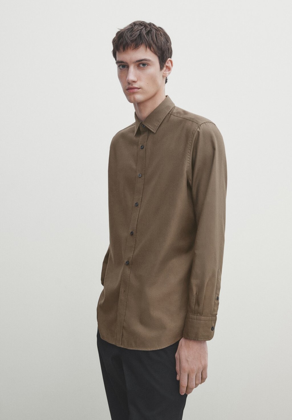 

Рубашка SOFT TOUCH Massimo Dutti, цвет brown