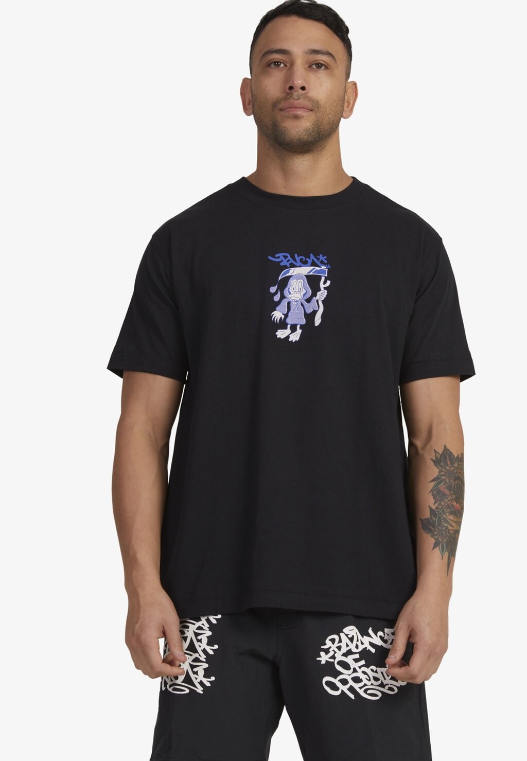 

Футболка с принтом Death Duck RVCA, черный