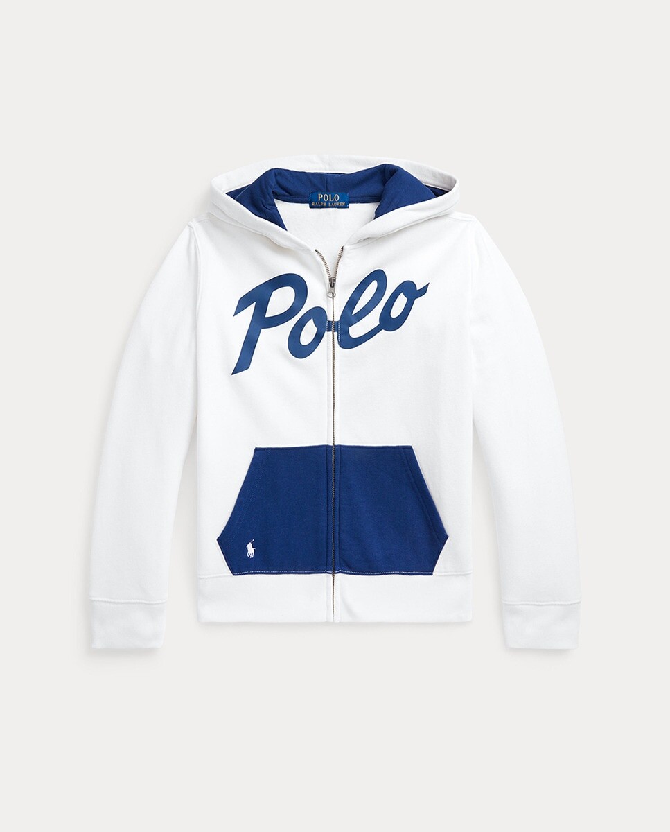 

Белая толстовка с капюшоном для мальчика Polo Ralph Lauren, белый