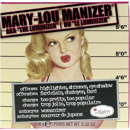 Мерцающие тени для век Mary-Lou Manizer Highlighter, Thebalm thebalm хайлайтер mary lou manizer