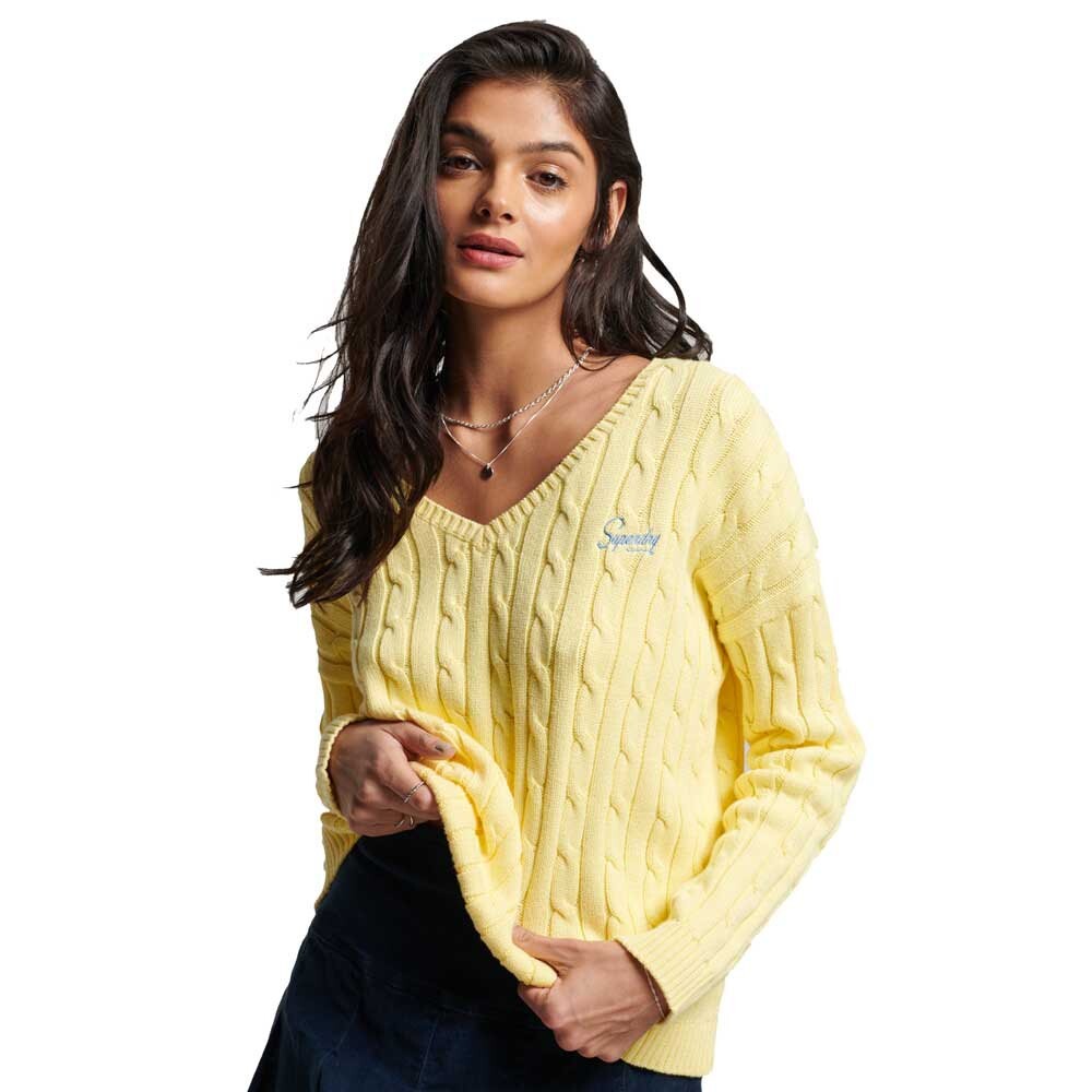 

Свитер Superdry Vintage V Neck, желтый