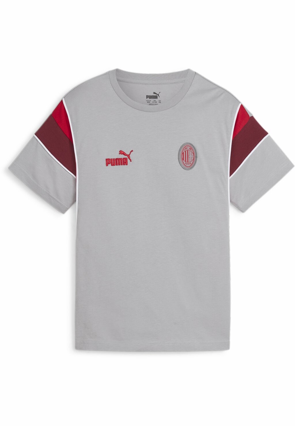 

Футболка AC MILAN ARCHIVE Puma, цвет concrete gray tango red