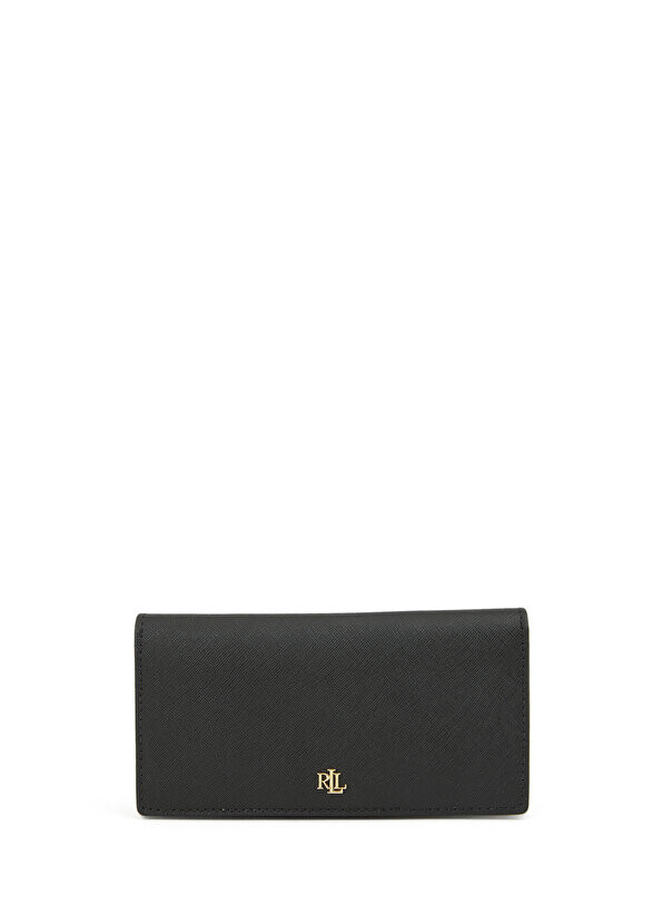 

Женский кожаный кошелек с черным логотипом Lauren Ralph Lauren