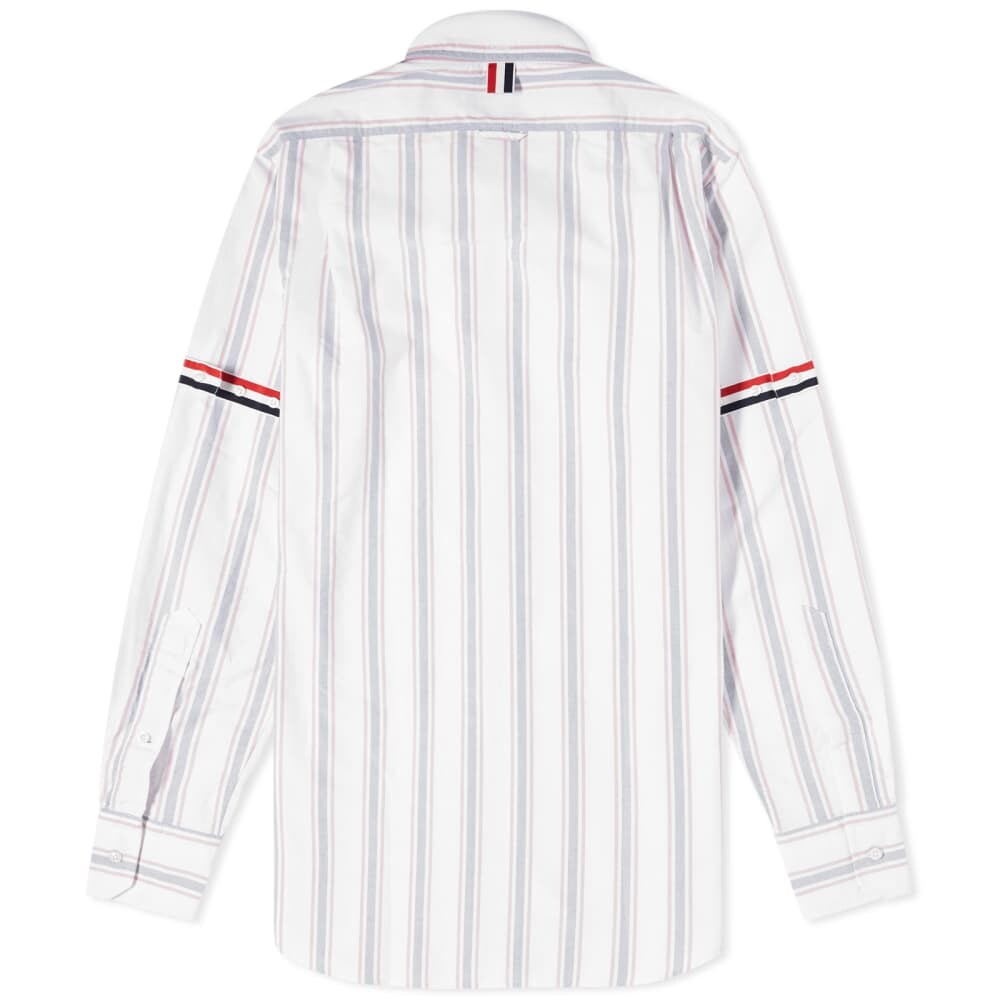 

Оксфордская рубашка в полоску на пуговицах Thom Browne, мультиколор