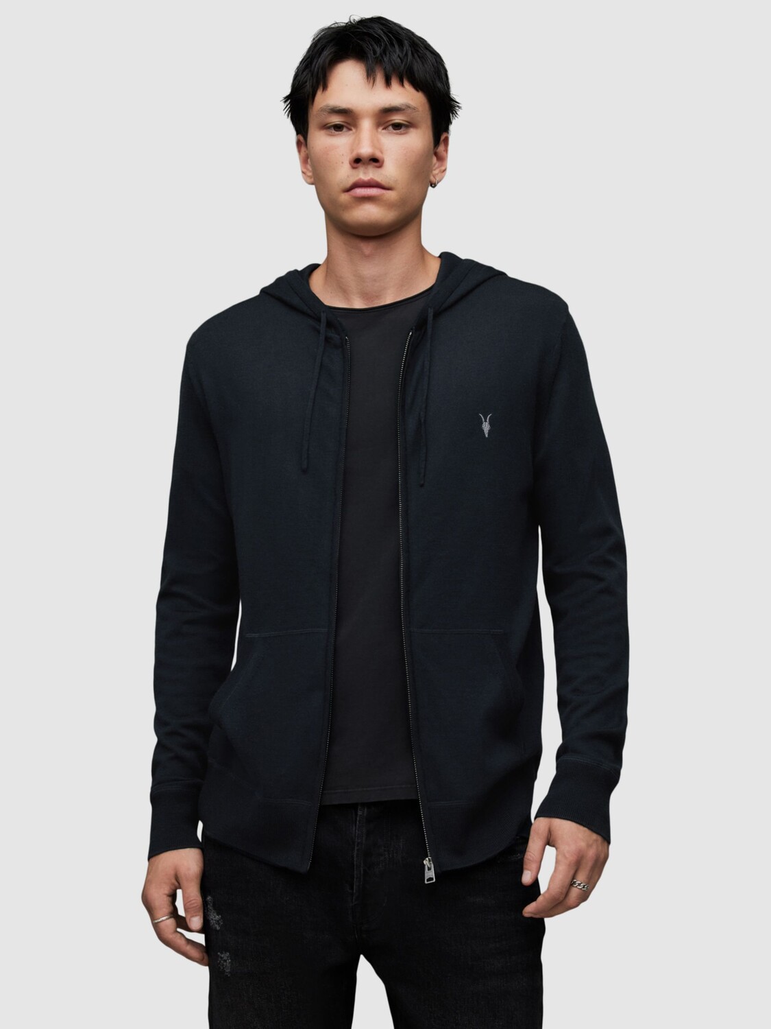 

Толстовка Mode Merino на молнии AllSaints, зеленый