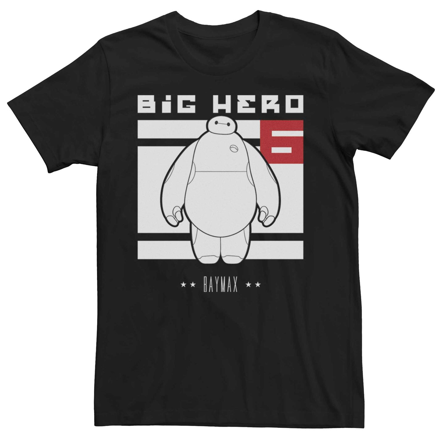 Мужская футболка с графическим плакатом Disney Big Hero 6 Baymax Licensed Character