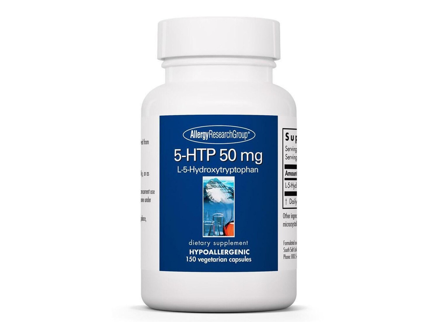

Allergy Research Group, 5-HTP 50 мг, 150 вегетарианских капсул ARG