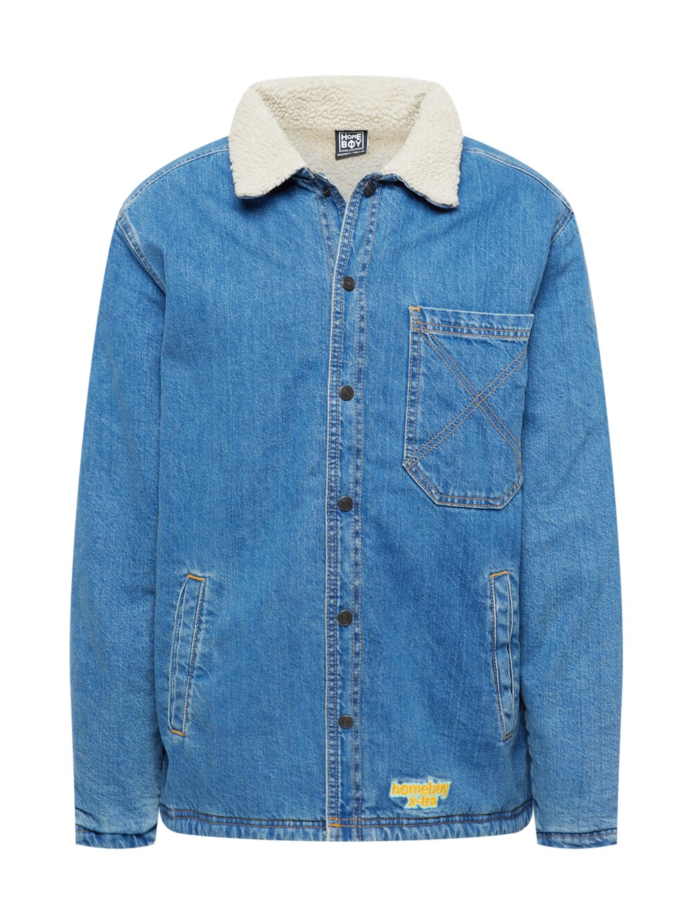 Межсезонная куртка Homeboy SHERPA Jacket Denim, синий цена и фото