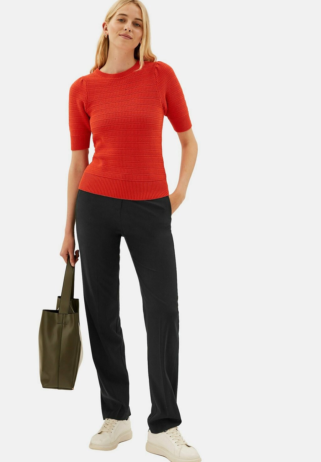 Брюки STRAIGHT LEG WITH STRETCH Marks & Spencer, цвет black брюки uniqlo stretch straight leg синий