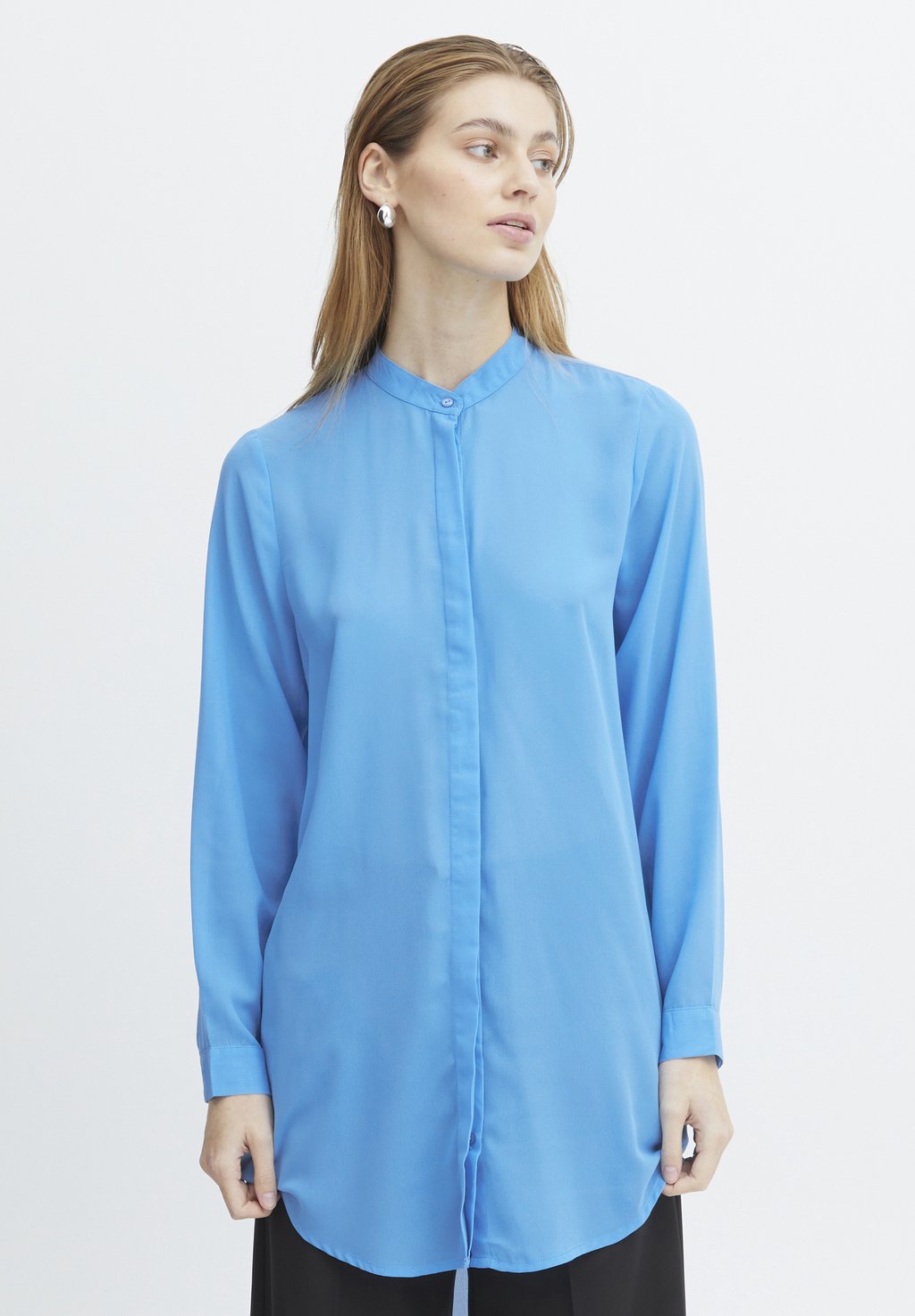 Рубашка ICHI Ihcellani Long, голубой фотографии