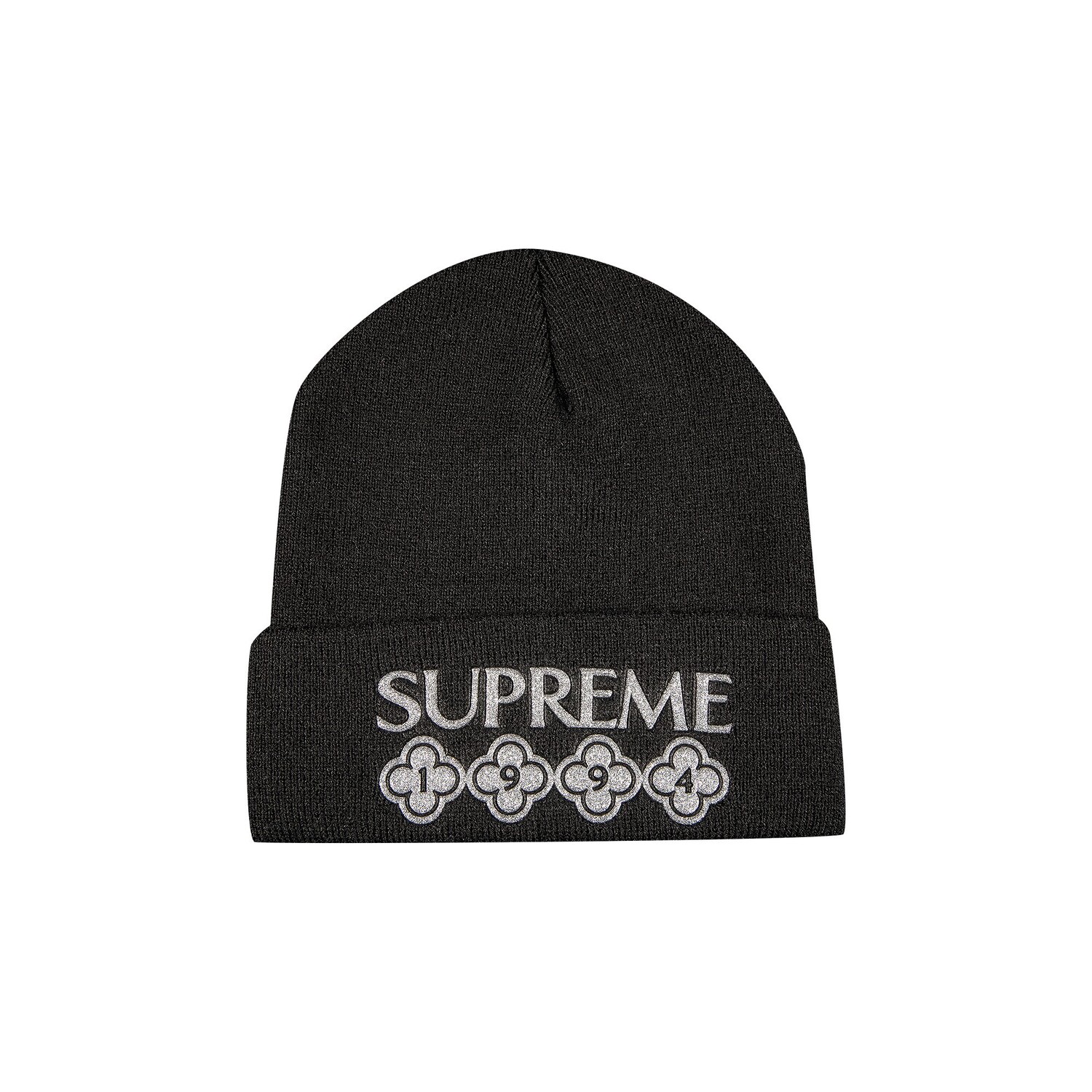 

Шапка-бини Supreme с блестками, Черная